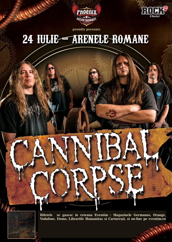 Concert Cannibal Corpse la Arenele Romane din Bucuresti